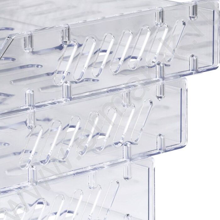 Лоток горизонтальный сетчатый "Сити" прозрачный /широкая загрузка /уп.3шт на мет.стержнях | Фото 6