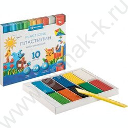 Пластилин  10цв 200г "КЛАССИЧЕСКИЙ" +стек | Фото 2