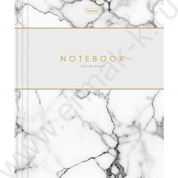 Тетрадь 120л клетка/кольца "Marble white" /глянц.лам. | Фото 1