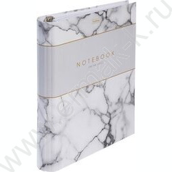 Тетрадь 120л клетка/кольца "Marble white" /глянц.лам. | Фото 2