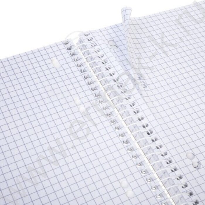 Тетрадь 120л клетка/спираль /4 цв. разделителя, перфорация на отрыв/тв.обл.Soft-touch "Four Devi | Фото 4