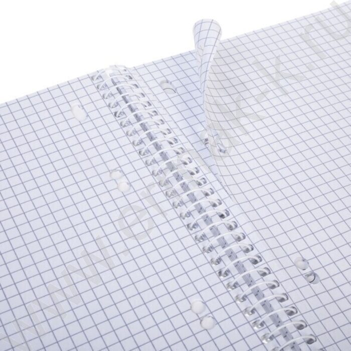 Тетрадь 120л клетка/спираль /3 цв. разделителя, перфорация на отрыв/тв.обл.Soft-touch "Big wave" | Фото 4