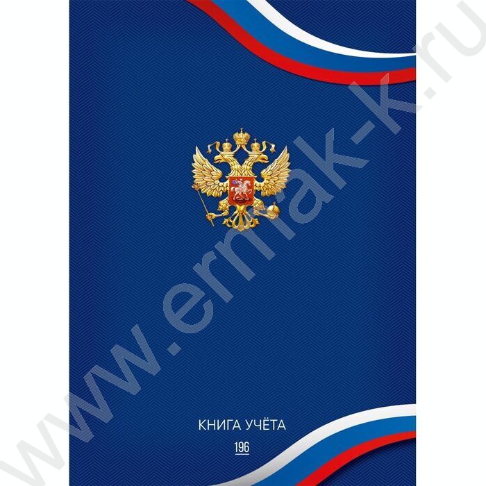 Книга Учёта 196л клетка тв.обл.офсет "Символика России" | Фото 1