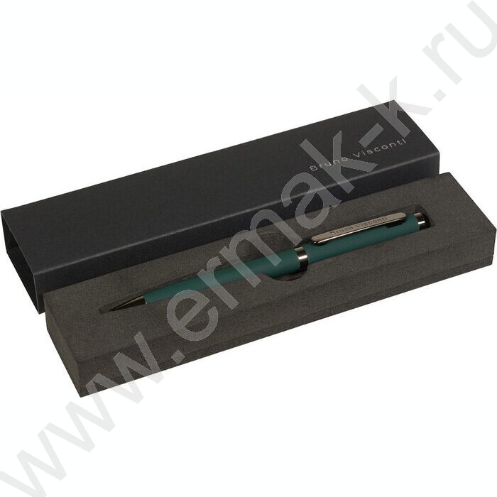 Ручка шар поворот.мех Firenze /зеленый мет.корп./ футляр,цвет чернил синий 1мм | Фото 2