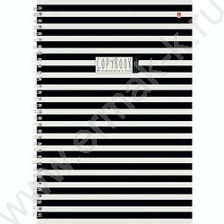 Тетрадь  96л А4 клетка/спираль "Black&White" 3вида | Фото 2
