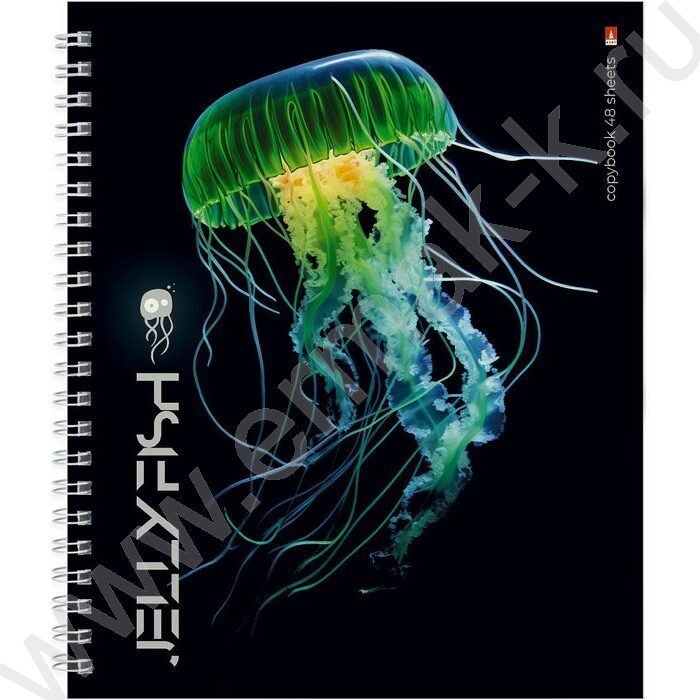 Тетрадь  48л клетка/спираль "Медузы фентези" ассорти | Фото 4