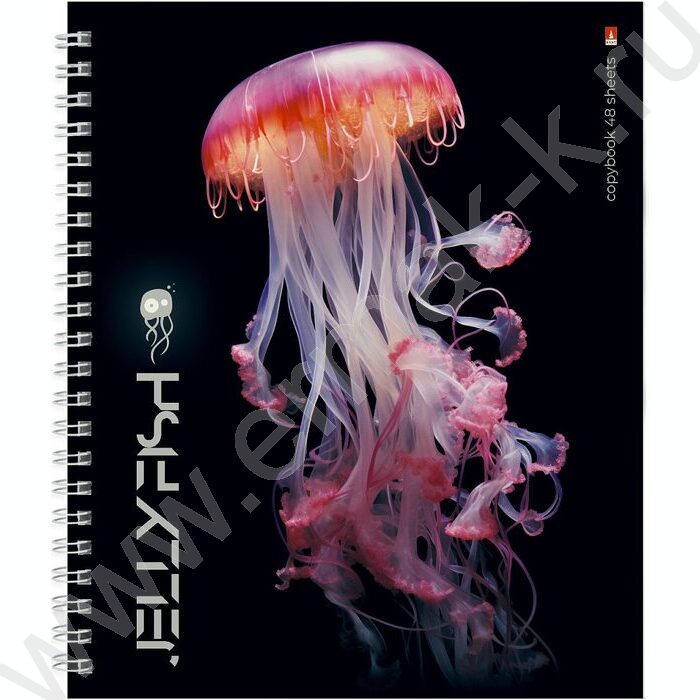 Тетрадь  48л клетка/спираль "Медузы фентези" ассорти | Фото 6