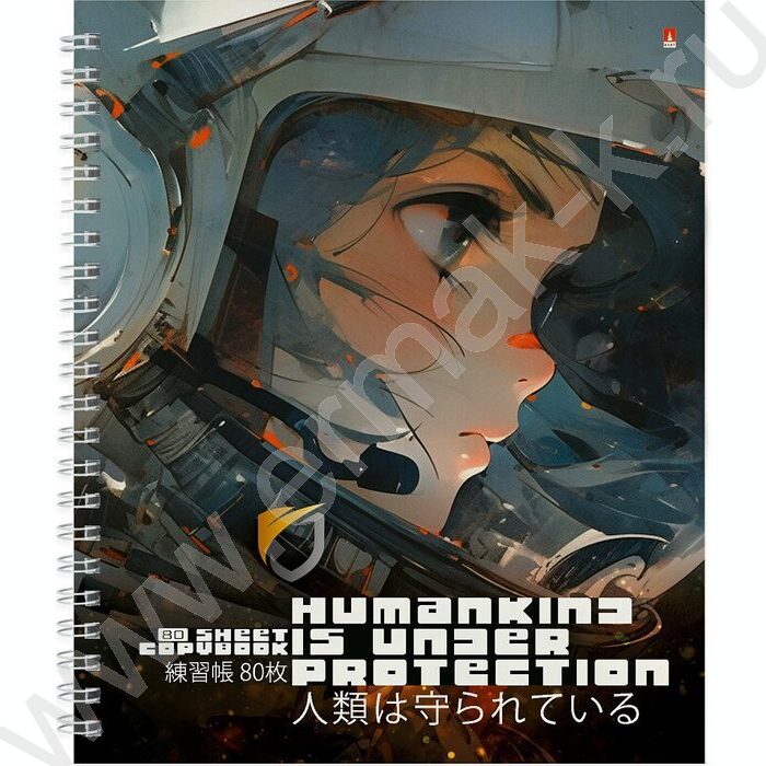 Тетрадь  80л клетка/спираль "Гравитация" ассорти | Фото 3