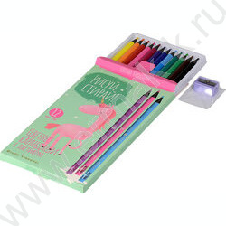 Карандаши пластиковые 12цв Рисуй и стирай с ластиком и точилкой 4вида | Фото 6