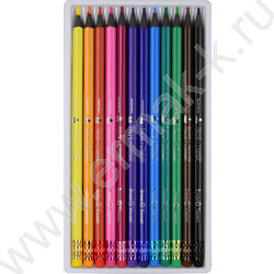 Карандаши пластиковые 12цв Рисуй и стирай с ластиком и точилкой 4вида | Фото 7