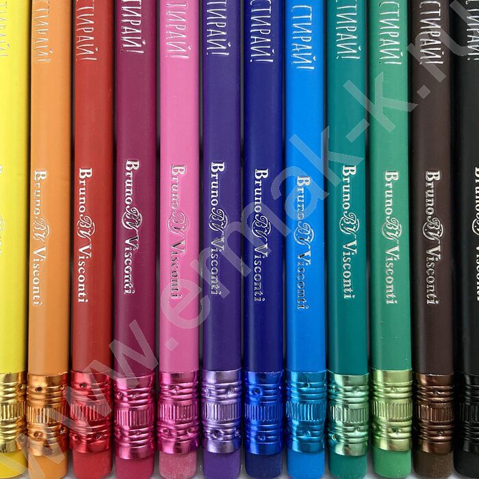 Карандаши пластиковые 12цв Рисуй и стирай с ластиком и точилкой 4вида | Фото 9