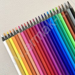 Карандаши пластиковые 24цв Рисуй и стирай с ластиком и точилкой 4вида | Фото 9
