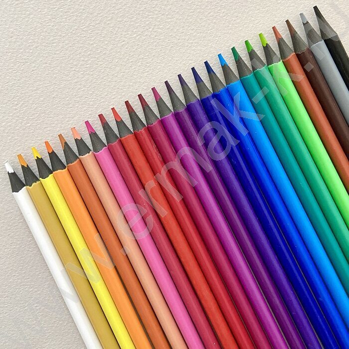 Карандаши пластиковые 24цв Рисуй и стирай с ластиком и точилкой 4вида | Фото 9
