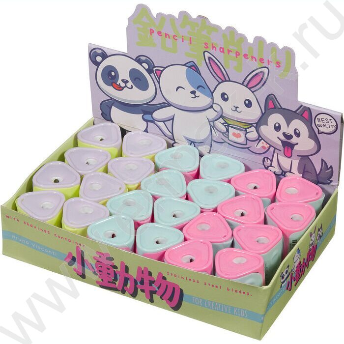 Точилка 1отв. пластик/с контейнером в пенале/ Kawall animals | Фото 6