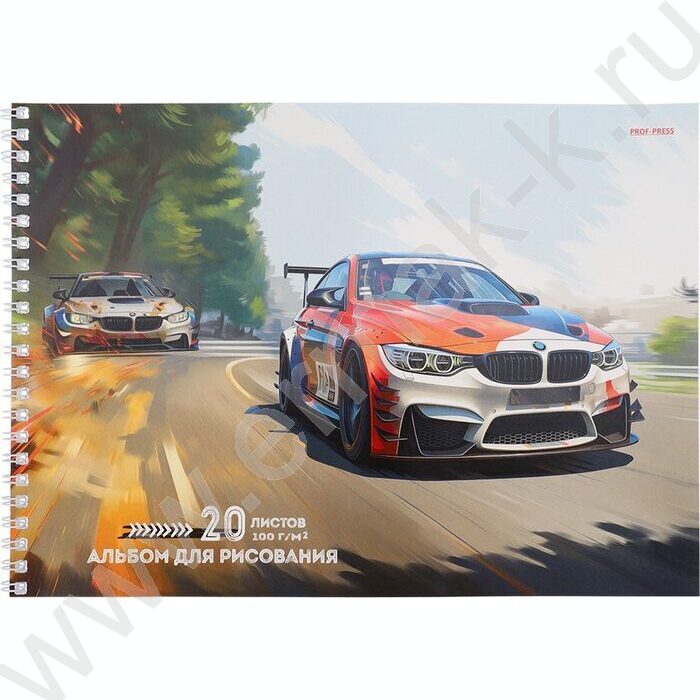 Альбом д/рисования-спираль 20л "Ралли" | Фото 1