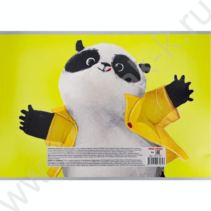 Альбом д/рисования 40л "Панда в рубашке" | Фото 3