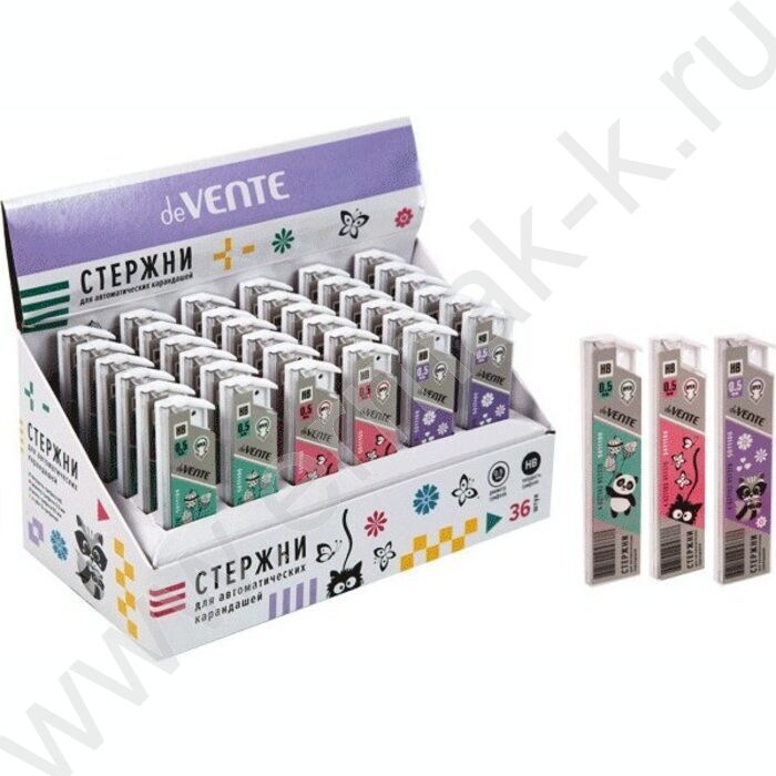 Грифель ч/гр 0,5мм HB 12шт "Pastel" /в пл.боксе | Фото 3