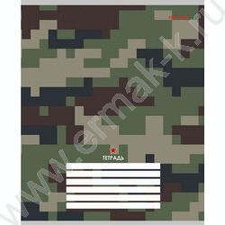Тетрадь  12л клетка "Пиксельное милитари" 5видов | Фото 5
