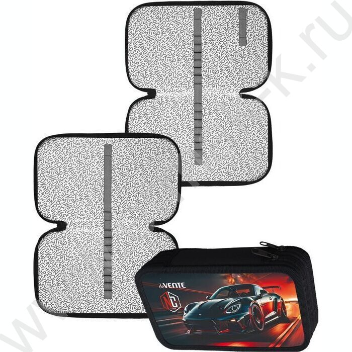 Пенал б/наполн. 2молнии 205x120мм "No Limits", картон с покрытием из фольги с конгрев. тиснением | Фото 1