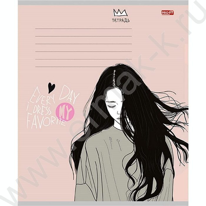 Тетрадь  24л клетка "Модные девушки-1" 5видов | Фото 2