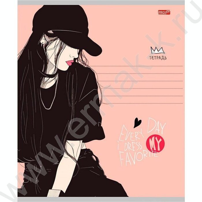 Тетрадь  24л клетка "Модные девушки-1" 5видов | Фото 4