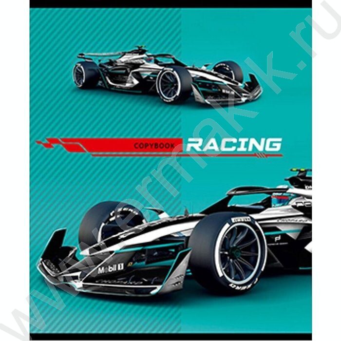 Тетрадь  40л клетка "Королевская гонка" ассорти | Фото 3