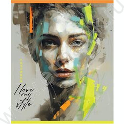 Тетрадь  48л клетка "Женские портреты" /софт-тач/ ассорти | Фото 6