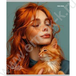 Тетрадь  96л клетка "Девушки и коты-1" ассорти | Фото 4