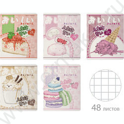 Тетрадь  48л клетка "Mealting sweet" /мат.лам.Soft Touch/ ассорти | Фото 1
