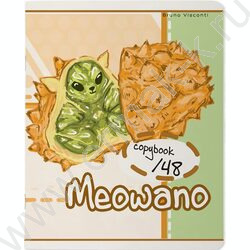 Тетрадь  48л клетка "Meow fruit" /мат.лам.Soft Touch/ ассорти | Фото 2