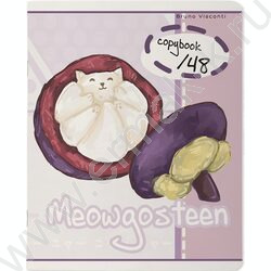 Тетрадь  48л клетка "Meow fruit" /мат.лам.Soft Touch/ ассорти | Фото 6