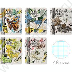 Тетрадь  48л клетка "Macro nature" 5видов | Фото 1