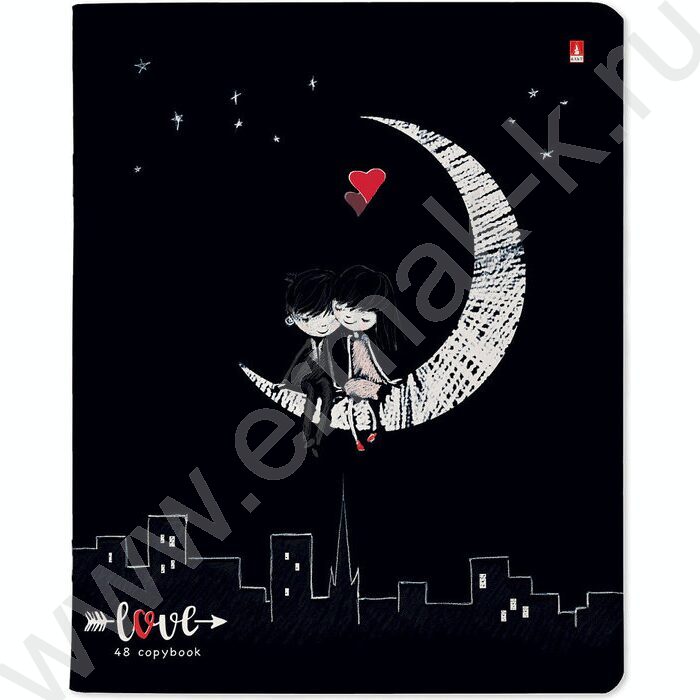 Тетрадь  48л клетка "Романтика.Black" /УФ- лак сплошной/ 5видов | Фото 2