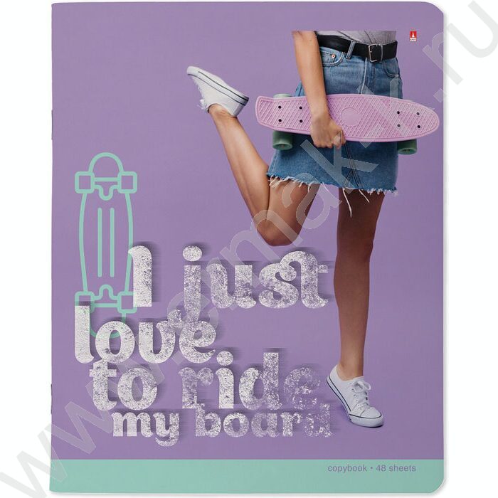 Тетрадь  48л клетка "Penny board" /мат.лам./ 5видов | Фото 3