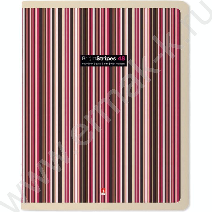 Тетрадь  48л клетка "Stripes" /УФ- лак сплошной/ 5видов | Фото 6