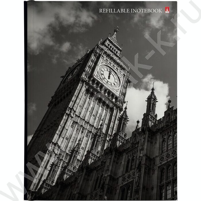 Тетрадь  80л клетка/кольца "Города" со смен.блоком | Фото 1