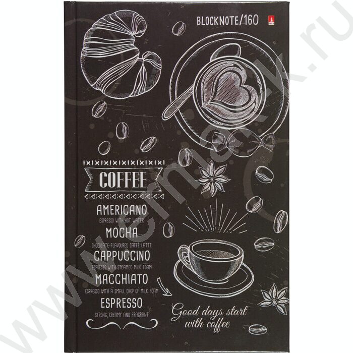 Бизнес-блокнот 160л А5 тв.обл."Caffe nero" | Фото 2