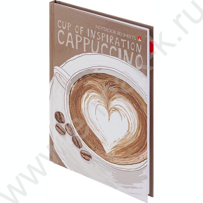 Бизнес-блокнот  80л А5 тв.обл. "Счастье в кофе" | Фото 1