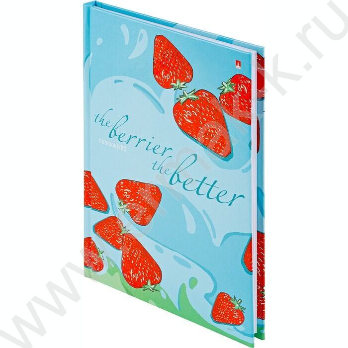 Бизнес-блокнот  80л А5 тв.обл. "Клубника в сливках" | Фото 1