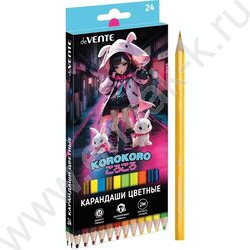 Карандаши  24цв Korokoro /шестигранные/ 2М, d грифеля-2,8мм /карт.коробка | Фото 1