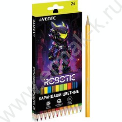Карандаши  24цв Robotic /шестигранные/ 2М, d грифеля-2,8мм /карт.коробка | Фото 1