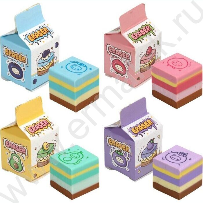 Ластик So Sweet цветной, синтетический каучук, в форме куба, 20*20*20мм | Фото 1