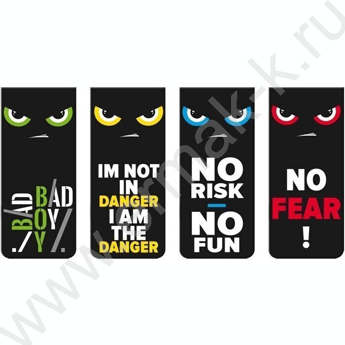 Закладки магнитные "Bad Boy" /набор 4шт /блистер | Фото 1