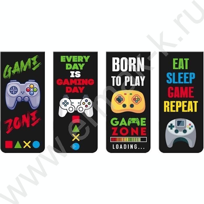 Закладки магнитные "Gamer" /набор 4шт /блистер | Фото 1