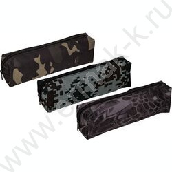 Пенал-прямоугольный 20*7*3,5см "Camouflage", молния, текстиль. /ассорти | Фото 1