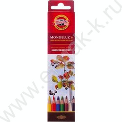 Карандаши акварельные  6цв Mondeluz европодвес (KIN 3715) | Фото 1