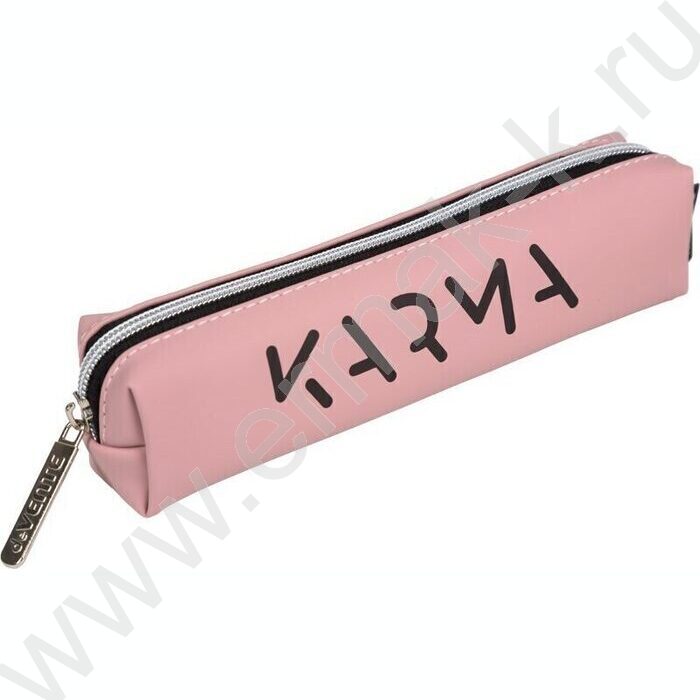 Пенал-прямоугольный 21*4*4см "Karma", молния, иск.кожа, аппликация | Фото 1