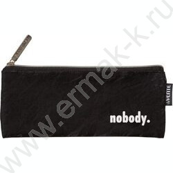 Пенал-плоский на молнии 21,5*9*1см "Nobody" /иск.кожа, аппликация | Фото 1