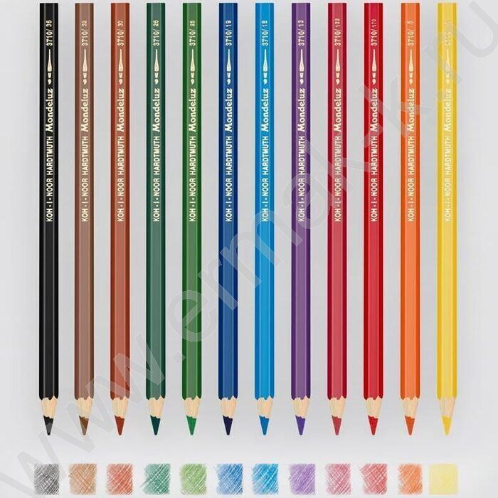 Карандаши акварельные 12цв Mondeluz европодвес (KIN 3716) | Фото 9