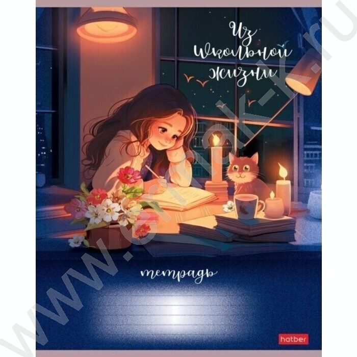 Тетрадь  40л клетка "Из школьной жизни" ассорти | Фото 1